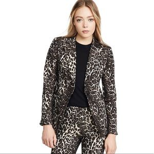 Alice + Olivia Toby Fitted Leopard Print Blazer